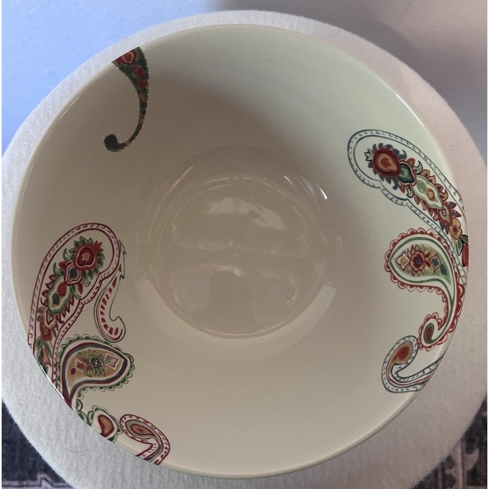 Table Tops Gallery Multi-Paisley 10-Inch & 6-inch Serving Bowls Dishwasher Safe